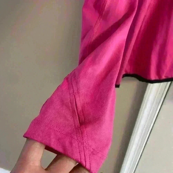 Ralph Lauren pink pullover 1/4 zip up sweatshirt with thumb holes. Medium - Picture 5 of 7